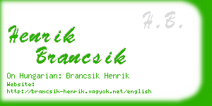 henrik brancsik business card